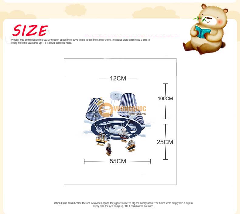 Đèn chùm trẻ em nghệ thuật UHS131-6